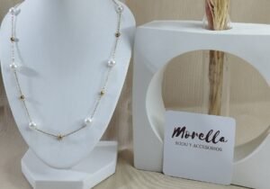Cadena con perlas sintetica