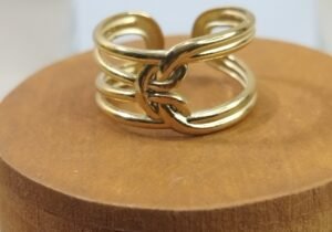 Anillo ajustable nudo (dorado)