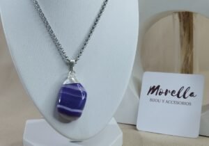 Cadena con dije ágata violeta