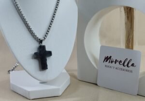 Cadena hombre con dije de labradorita