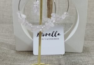 Aros en cuarzo rosa